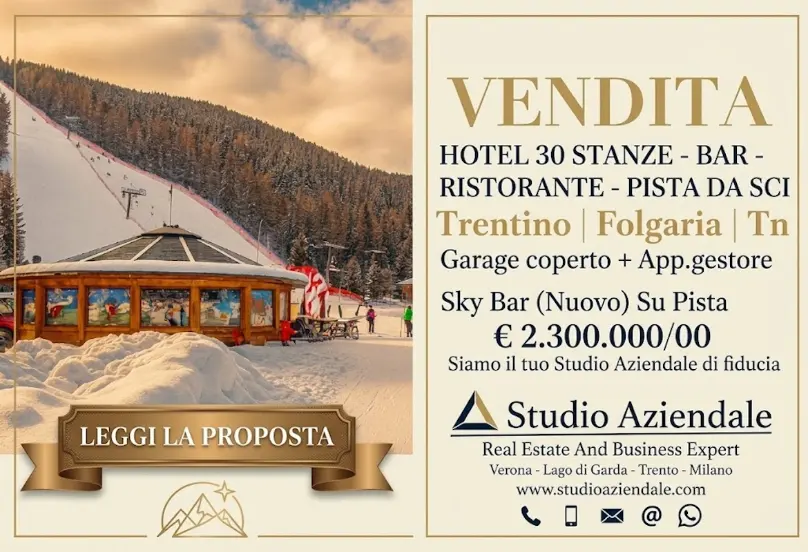TRENTINO ALTO ADIGE: FOLGARIA - HOTEL IN VENDITA DIRETTAMENTE SULLA PISTA DA SCI