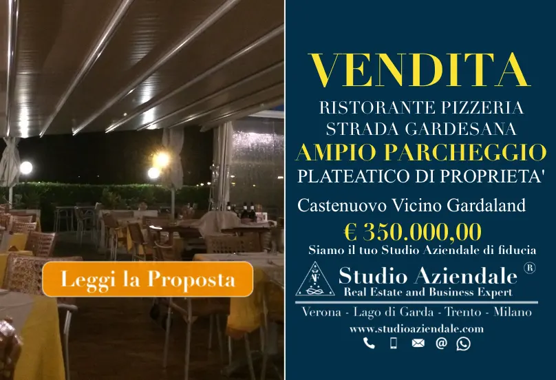 Vendita Ristorante Pizzeria a 800m da Gardaland: Asset Unico sul Lago di Garda