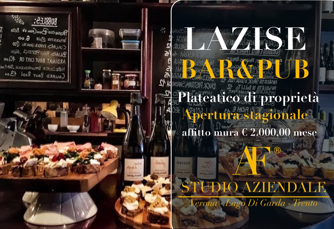LAZISE ATTIVITA’ BAR PUB PLATEATTICO PRIVATO IDEALE COPPIA